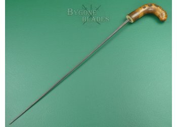 Large 19th Century Root-Ball Sword Cane. French Blade #9