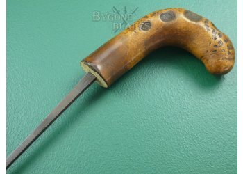 Large 19th Century Root-Ball Sword Cane. French Blade #10