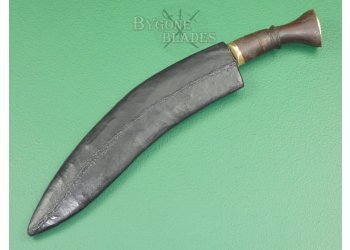 Nepalese Kukri Knife. Badged Scabbard. Early 20th Century. #2201014 #4