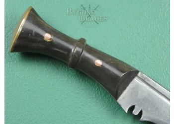 Nepalese Military Kukri. Horn Grip. Solid Tang. #2201008a #7