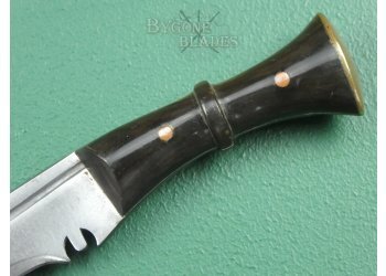 Nepalese Military Kukri. Horn Grip. Solid Tang. #2201008a #8