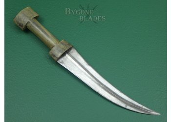 Ottoman Kurdish Khanjar. 19th Century Horn Hilt Dagger. #2201017 #5