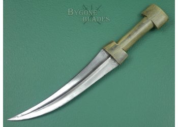 Ottoman Kurdish Khanjar. 19th Century Horn Hilt Dagger. #2201017 #6