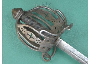 Scottish Highland Cavalry Officers Basket Hilted Broadsword 1800-1820. #2407020 #7