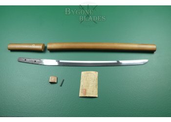 Shinto Period Signed Wakizashi Short Sword. Tadamitsu #8