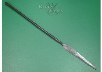 Zulu stabbing spear. Woven copper wire