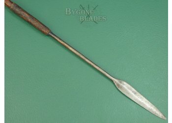 Zulu Isijula. 1879 Zulu War Throwing Spear. Palm Binding. #2402010 #3