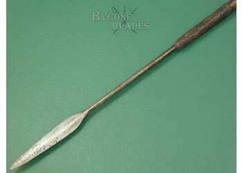 Zulu Isijula. 1879 Zulu War Throwing Spear. Palm Binding. #2402010 #4