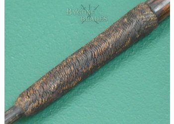 Zulu Isijula. 1879 Zulu War Throwing Spear. Palm Binding. #2402010 #6